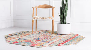 Blue 6' x 6' 1 Sedona Octagon Area Rug