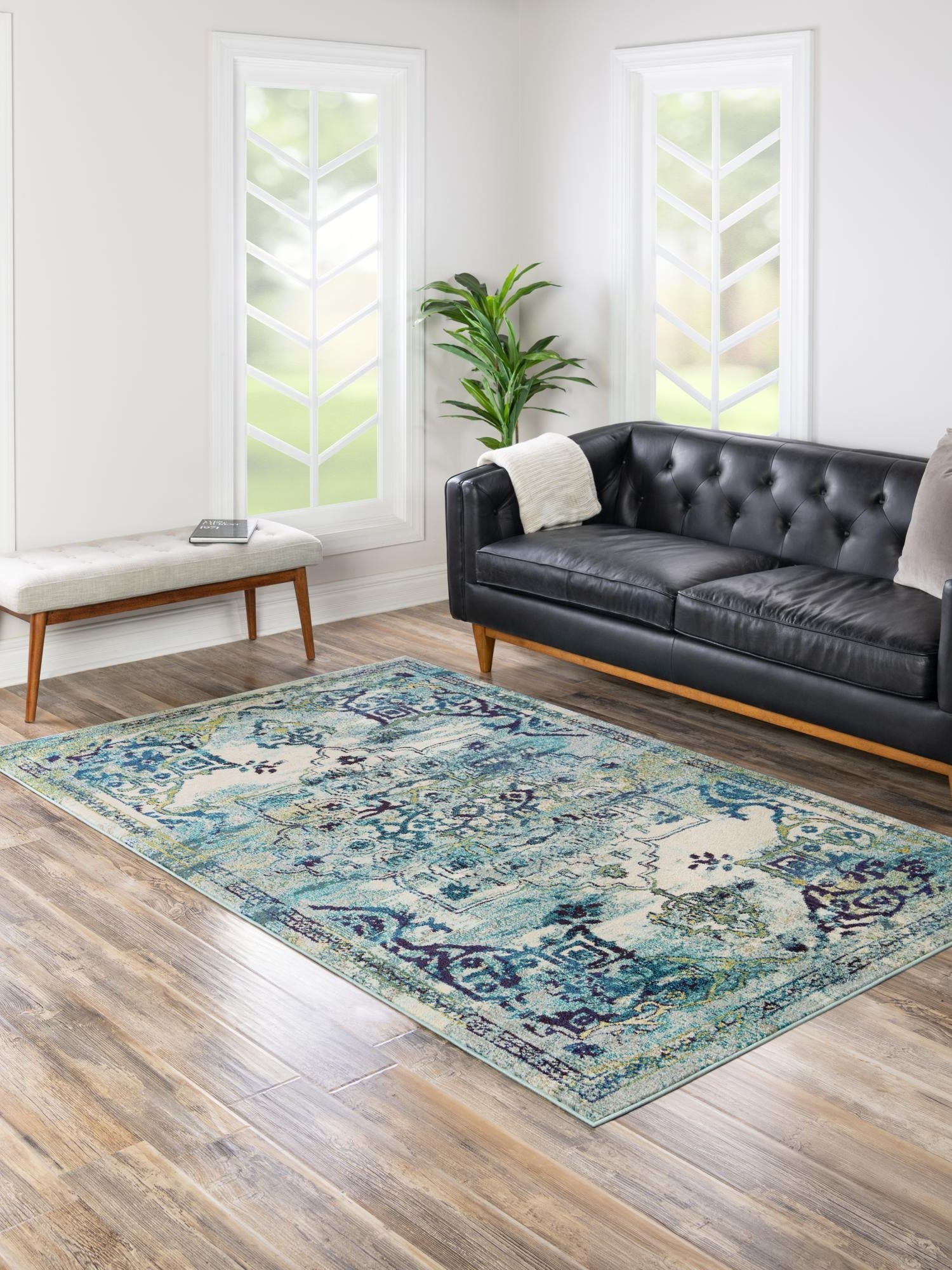 Blue 2' 2 x 3' 1 Medici Rectangle Area Rug 100% Polypropylene Traditional Vintage Classic Carpet for Home Interior Design Decor for Sale at Rug Engine