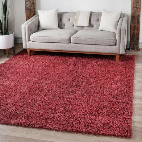 Poppy 7' 1 x 7' 1 Davos Shag Square Area Rug Thick Soft Touch Fluffy & Plush Shaggy Pile 100% Polypropylene Carpet for Living Dining Bedrooms Office for Sale at Rug Engine