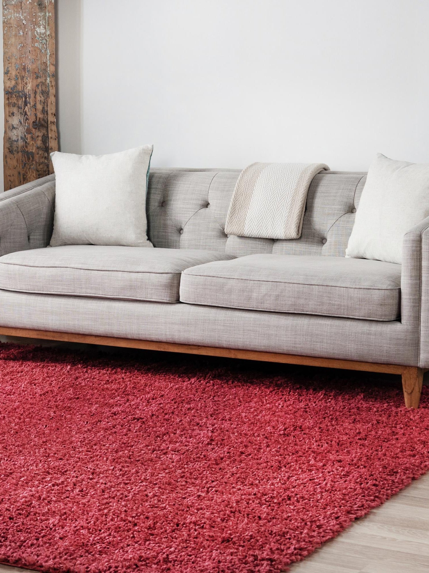 Poppy 7' 1 x 7' 1 Davos Shag Square Area Rug Thick Soft Touch Fluffy & Plush Shaggy Pile 100% Polypropylene Carpet for Living Dining Bedrooms Office for Sale at Rug Engine