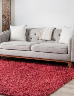 Poppy 7' 1 x 7' 1 Davos Shag Square Area Rug Thick Soft Touch Fluffy & Plush Shaggy Pile 100% Polypropylene Carpet for Living Dining Bedrooms Office for Sale at Rug Engine