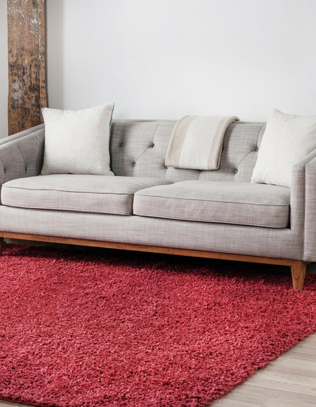 Poppy 7' 1 x 7' 1 Davos Shag Square Area Rug Thick Soft Touch Fluffy & Plush Shaggy Pile 100% Polypropylene Carpet for Living Dining Bedrooms Office for Sale at Rug Engine