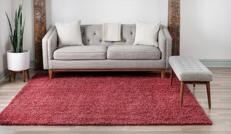 Poppy 7' 10 x 7' 10 Davos Shag Square Area Rug Thick Soft Touch Fluffy & Plush Shaggy Pile 100% Polypropylene Carpet for Living Dining Bedrooms Office for Sale at Rug Engine