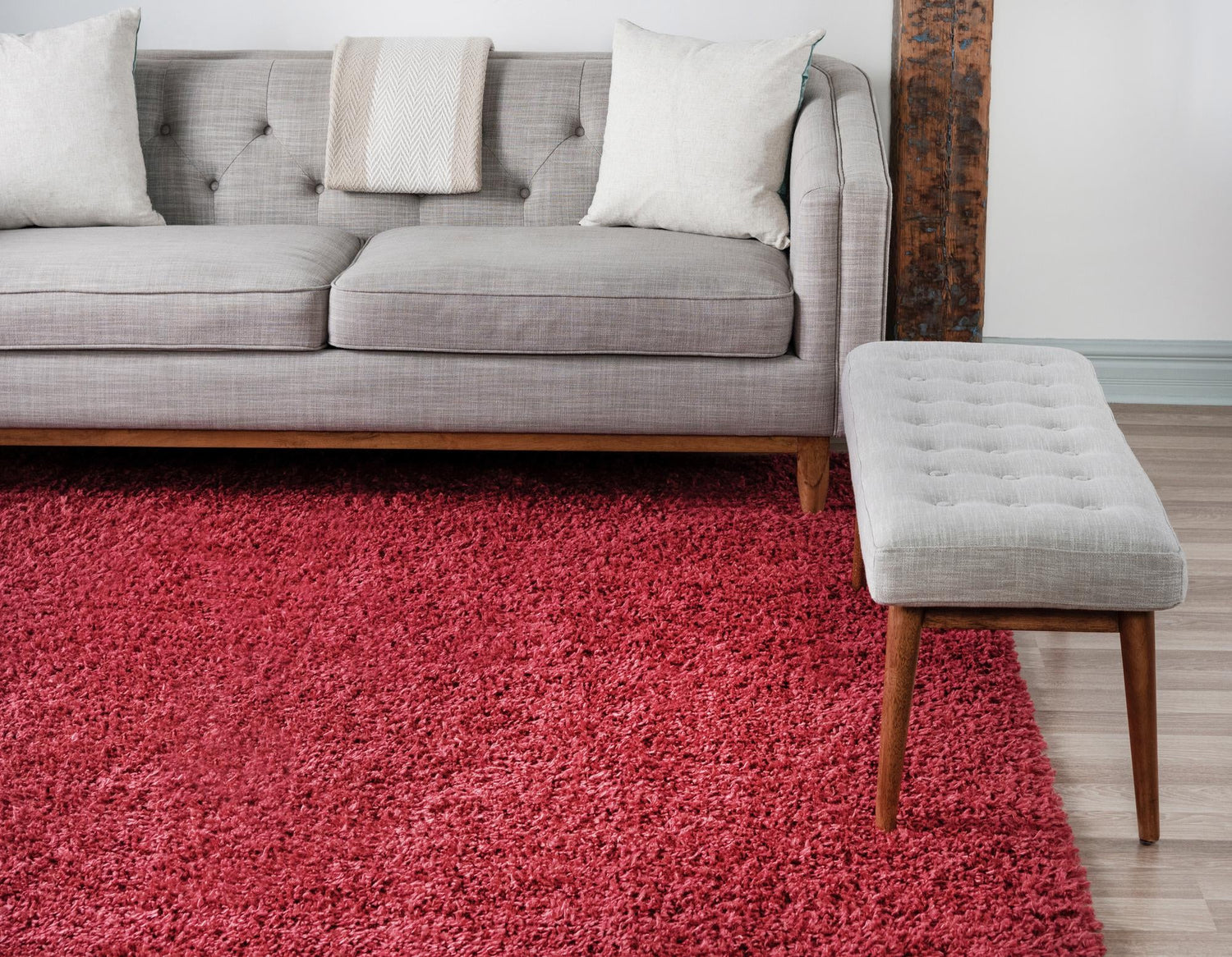 Poppy 7' 1 x 7' 1 Davos Shag Square Area Rug Thick Soft Touch Fluffy & Plush Shaggy Pile 100% Polypropylene Carpet for Living Dining Bedrooms Office for Sale at Rug Engine