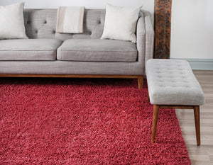 Poppy 7' 1 x 7' 1 Davos Shag Square Area Rug Thick Soft Touch Fluffy & Plush Shaggy Pile 100% Polypropylene Carpet for Living Dining Bedrooms Office for Sale at Rug Engine
