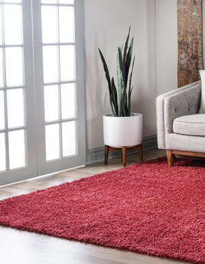 Poppy 7' 1 x 7' 1 Davos Shag Square Area Rug Thick Soft Touch Fluffy & Plush Shaggy Pile 100% Polypropylene Carpet for Living Dining Bedrooms Office for Sale at Rug Engine