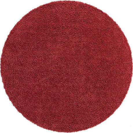 Poppy 3' 1 x 3' 1 Davos Shag Round Area Rug Thick Soft Touch Fluffy & Plush Shaggy Pile 100% Polypropylene Carpet for Living Dining Bedrooms Office for Sale at Rug Engine