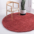 Poppy 4' 1 x 4' 1 Davos Shag Round Area Rug Thick Soft Touch Fluffy & Plush Shaggy Pile 100% Polypropylene Carpet for Living Dining Bedrooms Office for Sale at Rug Engine