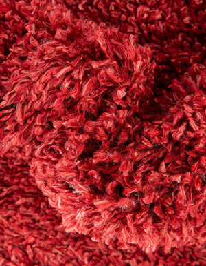 Poppy 4' 1 x 4' 1 Davos Shag Round Area Rug Thick Soft Touch Fluffy & Plush Shaggy Pile 100% Polypropylene Carpet for Living Dining Bedrooms Office for Sale at Rug Engine