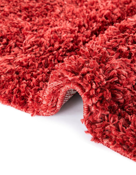 Poppy 5' 3 x 5' 3 Davos Shag Round Area Rug Thick Soft Touch Fluffy & Plush Shaggy Pile 100% Polypropylene Carpet for Living Dining Bedrooms Office for Sale at Rug Engine