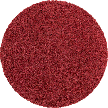Poppy 6' 1 x 6' 1 Davos Shag Round Area Rug Thick Soft Touch Fluffy & Plush Shaggy Pile 100% Polypropylene Carpet for Living Dining Bedrooms Office for Sale at Rug Engine