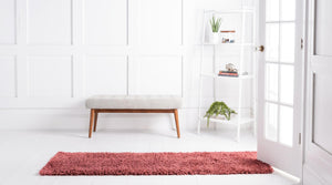 Poppy 2' 7 x 10' Davos Shag Runner Area Rug Thick Soft Touch Fluffy & Plush Shaggy Pile 100% Polypropylene Carpet for Living Dining Bedrooms Office for Sale at Rug Engine
