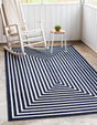 Navy Blue 9' x 12' 2 Sabrina Soto Outdoor Rectangle Area Rug Weather Resistant for Patio, Deck, Terrace, Balcony, Porch Durable Carpet for Exterior Home Design for Sale at Rug Engine