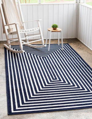 Navy Blue 1' 8 x 1' 8 Sabrina Soto Outdoor Sample Area Rug Weather Resistant for Patio, Deck, Terrace, Balcony, Porch Durable Carpet for Exterior Home Design for Sale at Rug Engine