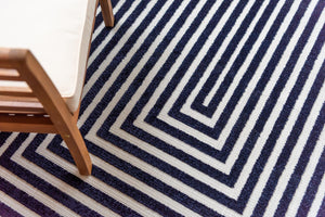 Navy Blue 4' 1 x 6' 1 Sabrina Soto Outdoor Rectangle Area Rug Weather Resistant for Patio, Deck, Terrace, Balcony, Porch Durable Carpet for Exterior Home Design for Sale at Rug Engine