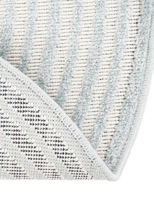 Light Blue 3' 1 x 3' 1 Sabrina Soto Outdoor Round Area Rug Weather Resistant for Patio, Deck, Terrace, Balcony, Porch Durable Carpet for Exterior Home Design for Sale at Rug Engine
