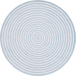 Light Blue 8' x 8' Sabrina Soto Outdoor Round Rug