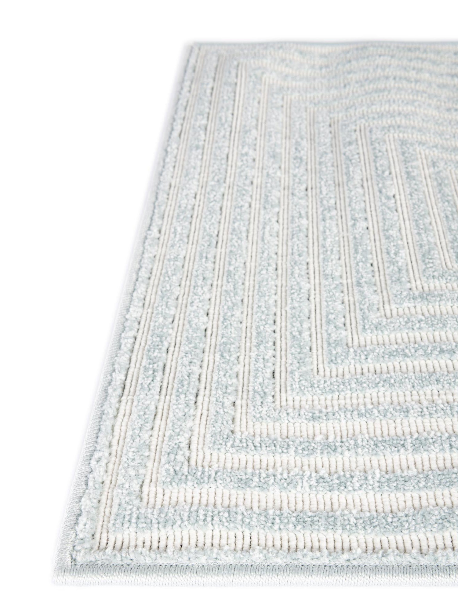 Light Blue 2' 7 x 10' Sabrina Soto Outdoor Runner Area Rug Weather Resistant for Patio, Deck, Terrace, Balcony, Porch Durable Carpet for Exterior Home Design for Sale at Rug Engine