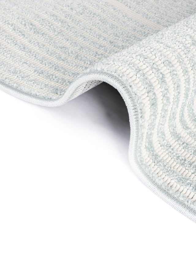 Light Blue 2' 7 x 12' Sabrina Soto Outdoor Runner Area Rug Weather Resistant for Patio, Deck, Terrace, Balcony, Porch Durable Carpet for Exterior Home Design for Sale at Rug Engine