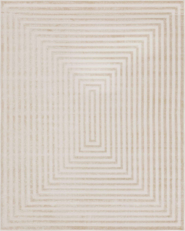 Beige 8' x 10' Sabrina Soto Outdoor Rectangle Area Rug Weather Resistant for Patio, Deck, Terrace, Balcony, Porch Durable Carpet for Exterior Home Design for Sale at Rug Engine