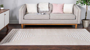 Beige 8' x 10' Sabrina Soto Outdoor Rectangle Area Rug Weather Resistant for Patio, Deck, Terrace, Balcony, Porch Durable Carpet for Exterior Home Design for Sale at Rug Engine