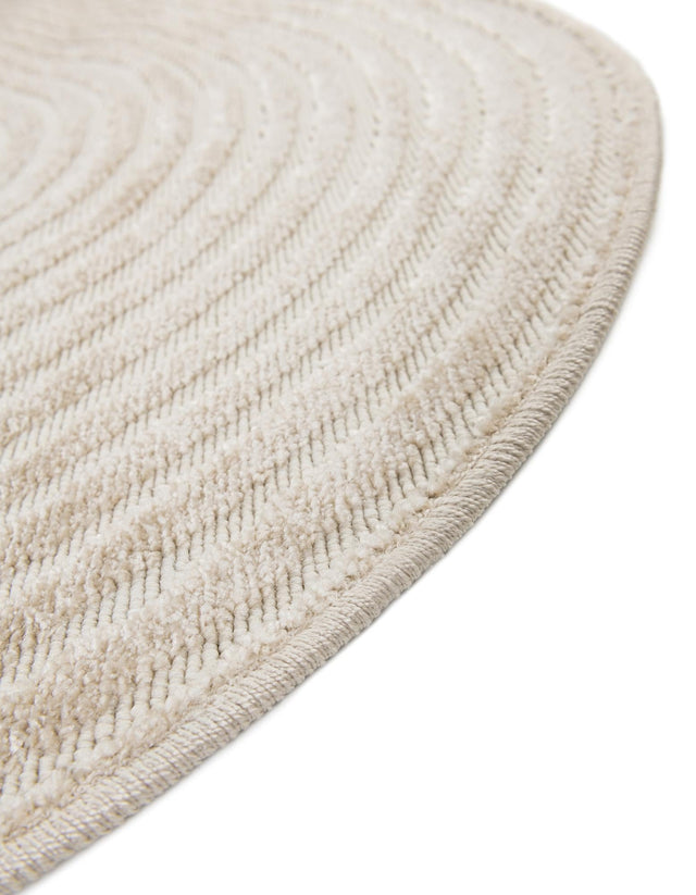 Beige 4' 1 x 4' 1 Sabrina Soto Outdoor Round Area Rug Weather Resistant for Patio, Deck, Terrace, Balcony, Porch Durable Carpet for Exterior Home Design for Sale at Rug Engine