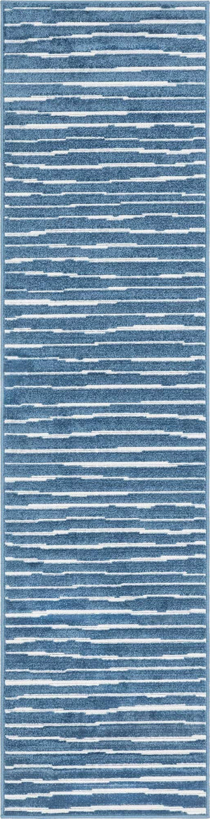 Blue 2' x 8' Sabrina Soto Outdoor Runner Area Rug Weather Resistant for Patio, Deck, Terrace, Balcony, Porch Durable Carpet for Exterior Home Design for Sale at Rug Engine