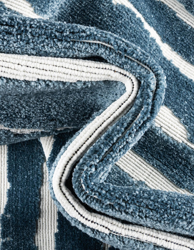 Blue 2' x 8' Sabrina Soto Outdoor Runner Area Rug Weather Resistant for Patio, Deck, Terrace, Balcony, Porch Durable Carpet for Exterior Home Design for Sale at Rug Engine