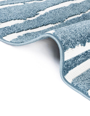 Blue 2' x 8' Sabrina Soto Outdoor Runner Area Rug Weather Resistant for Patio, Deck, Terrace, Balcony, Porch Durable Carpet for Exterior Home Design for Sale at Rug Engine