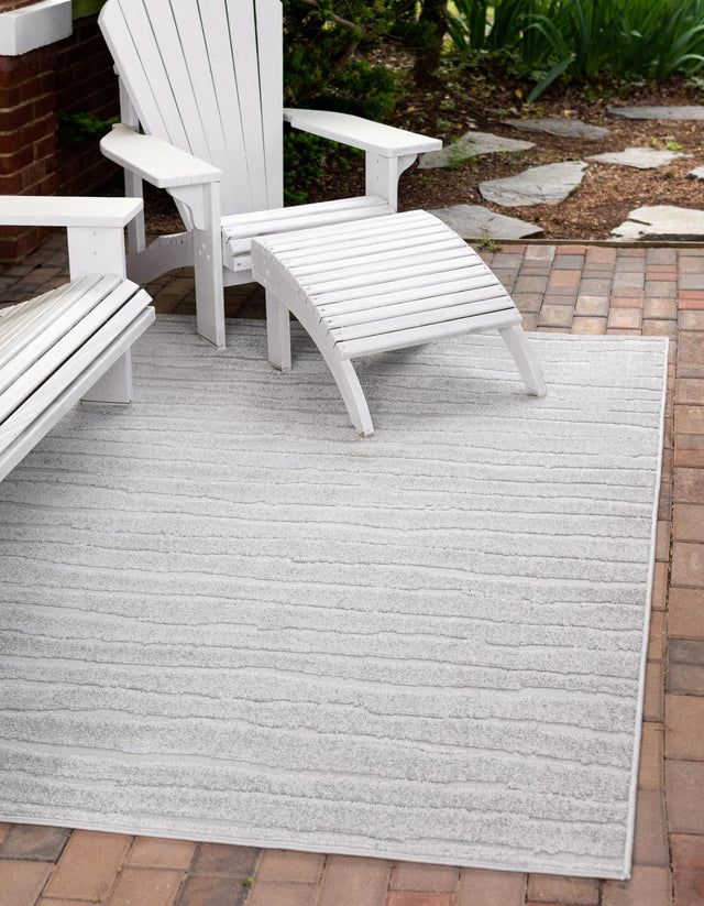 Gray 1' 8 x 1' 8 Sabrina Soto Outdoor Sample Area Rug Weather Resistant for Patio, Deck, Terrace, Balcony, Porch Durable Carpet for Exterior Home Design for Sale at Rug Engine