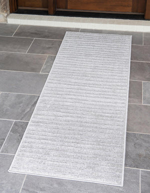 Gray 2' x 6' 1 Sabrina Soto Outdoor Runner Area Rug Weather Resistant for Patio, Deck, Terrace, Balcony, Porch Durable Carpet for Exterior Home Design for Sale at Rug Engine