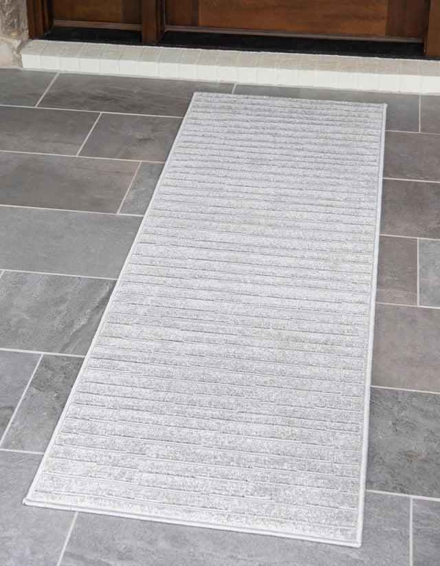 Gray 2' x 8' Sabrina Soto Outdoor Runner Area Rug Weather Resistant for Patio, Deck, Terrace, Balcony, Porch Durable Carpet for Exterior Home Design for Sale at Rug Engine