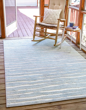 Light Blue 1' 8 x 1' 8 Sabrina Soto Outdoor Sample Area Rug Weather Resistant for Patio, Deck, Terrace, Balcony, Porch Durable Carpet for Exterior Home Design for Sale at Rug Engine