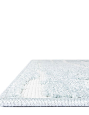 Light Blue 4' 1 x 6' 1 Sabrina Soto Outdoor Rectangle Area Rug Weather Resistant for Patio, Deck, Terrace, Balcony, Porch Durable Carpet for Exterior Home Design for Sale at Rug Engine