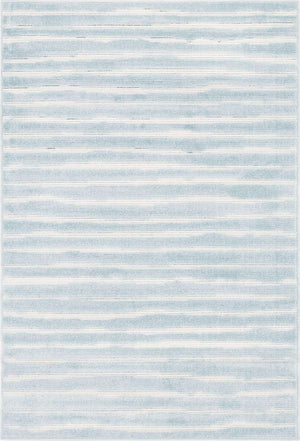 Light Blue 4' 1 x 6' 1 Sabrina Soto Outdoor Rectangle Area Rug Weather Resistant for Patio, Deck, Terrace, Balcony, Porch Durable Carpet for Exterior Home Design for Sale at Rug Engine