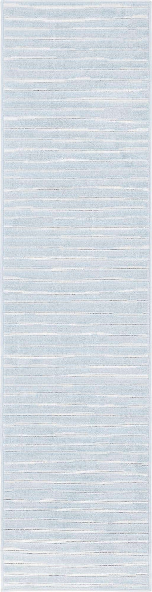 Light Blue 2' x 8' Sabrina Soto Outdoor Runner Area Rug Weather Resistant for Patio, Deck, Terrace, Balcony, Porch Durable Carpet for Exterior Home Design for Sale at Rug Engine