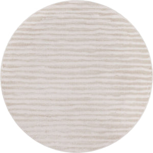 Beige 8' x 8' Sabrina Soto Outdoor Round Area Rug Weather Resistant for Patio, Deck, Terrace, Balcony, Porch Durable Carpet for Exterior Home Design for Sale at Rug Engine