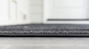 Black 8' x 8' Sabrina Soto Outdoor Round Area Rug Weather Resistant for Patio, Deck, Terrace, Balcony, Porch Durable Carpet for Exterior Home Design for Sale at Rug Engine