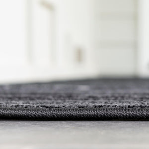 Dark Gray 2' x 6' 1 Sabrina Soto Outdoor Runner Area Rug Weather Resistant for Patio, Deck, Terrace, Balcony, Porch Durable Carpet for Exterior Home Design for Sale at Rug Engine