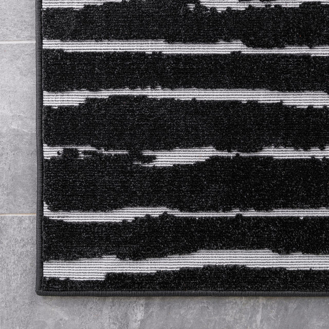 Dark Gray 2' x 6' 1 Sabrina Soto Outdoor Runner Area Rug Weather Resistant for Patio, Deck, Terrace, Balcony, Porch Durable Carpet for Exterior Home Design for Sale at Rug Engine