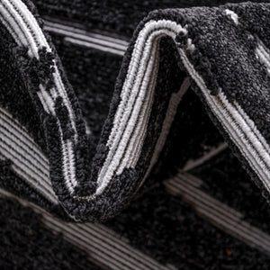Dark Gray 2' x 6' 1 Sabrina Soto Outdoor Runner Area Rug Weather Resistant for Patio, Deck, Terrace, Balcony, Porch Durable Carpet for Exterior Home Design for Sale at Rug Engine