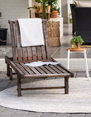 Light Gray 8' x 8' Sabrina Soto Outdoor Round Area Rug Weather Resistant for Patio, Deck, Terrace, Balcony, Porch Durable Carpet for Exterior Home Design for Sale at Rug Engine