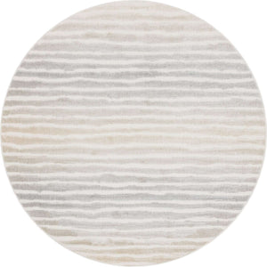 Light Gray 8' x 8' Sabrina Soto Outdoor Round Area Rug Weather Resistant for Patio, Deck, Terrace, Balcony, Porch Durable Carpet for Exterior Home Design for Sale at Rug Engine