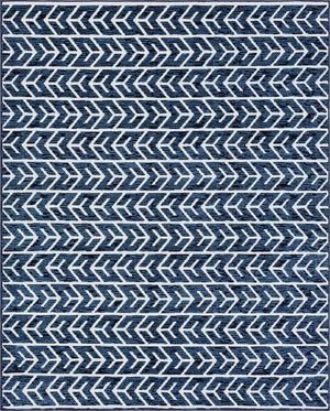 Navy Blue 8' x 10' Sabrina Soto Outdoor Rectangle Area Rug Weather Resistant for Patio, Deck, Terrace, Balcony, Porch Durable Carpet for Exterior Home Design for Sale at Rug Engine