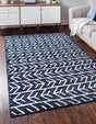Navy Blue 8' x 11' Sabrina Soto Outdoor Rectangle Area Rug Weather Resistant for Patio, Deck, Terrace, Balcony, Porch Durable Carpet for Exterior Home Design for Sale at Rug Engine