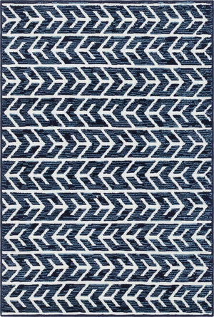 Navy Blue 4' 1 x 6' 1 Sabrina Soto Outdoor Rectangle Area Rug Weather Resistant for Patio, Deck, Terrace, Balcony, Porch Durable Carpet for Exterior Home Design for Sale at Rug Engine