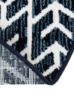 Navy Blue 4' x 4' Sabrina Soto Outdoor Round Rug