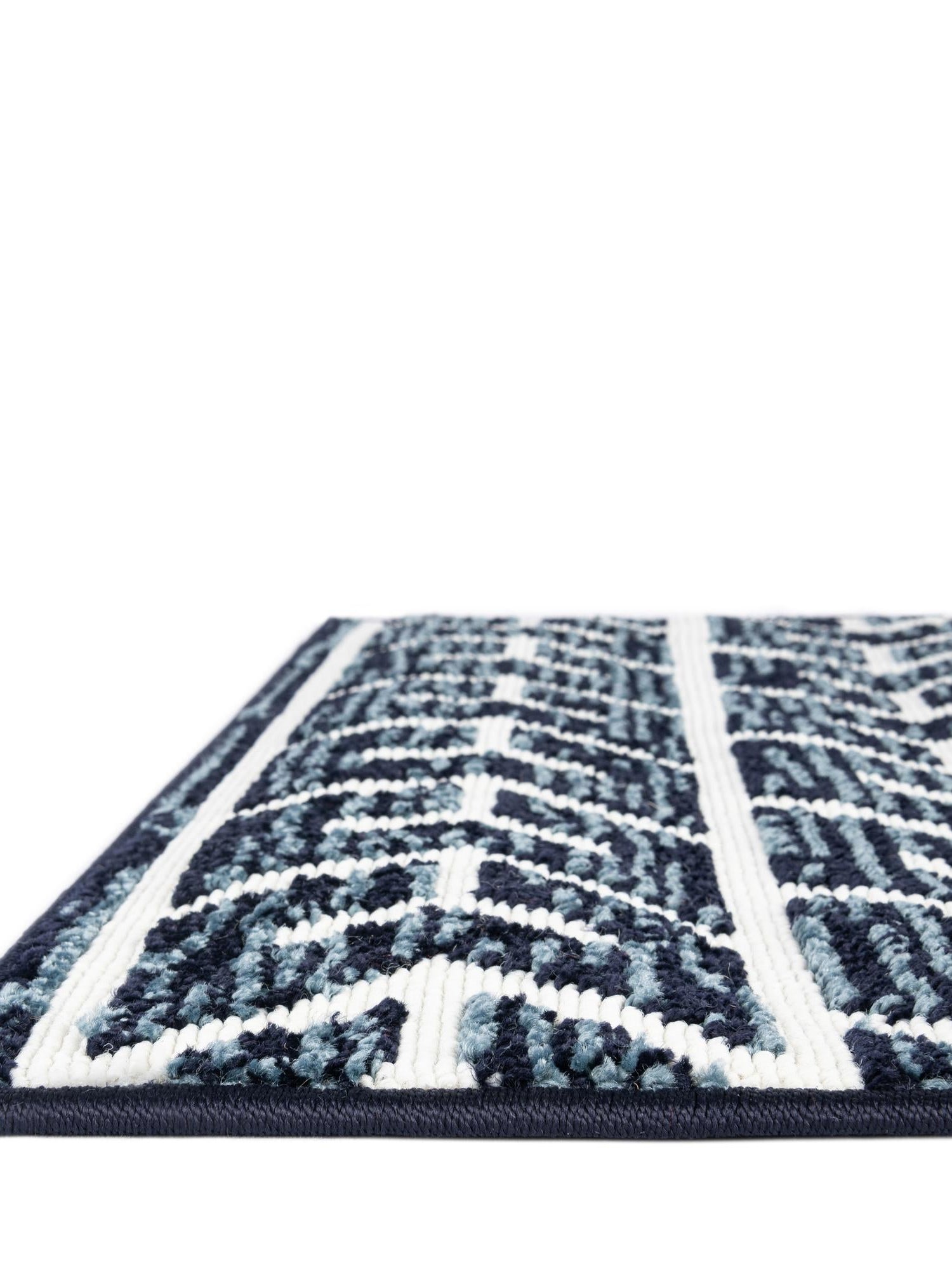 Navy Blue 2' 7 x 10' Sabrina Soto Outdoor Runner Area Rug Weather Resistant for Patio, Deck, Terrace, Balcony, Porch Durable Carpet for Exterior Home Design for Sale at Rug Engine
