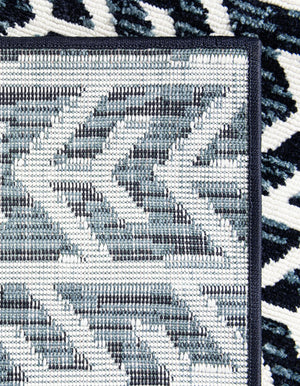 Navy Blue 2' 7 x 10' Sabrina Soto Outdoor Runner Area Rug Weather Resistant for Patio, Deck, Terrace, Balcony, Porch Durable Carpet for Exterior Home Design for Sale at Rug Engine