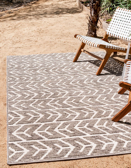 Beige 8' x 10' Sabrina Soto Outdoor Rectangle Rug